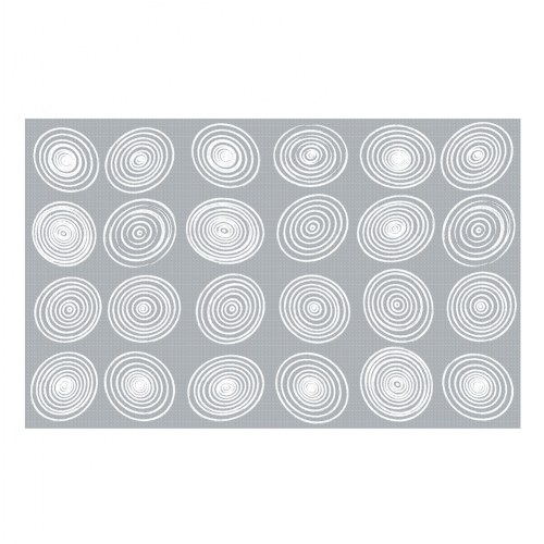 Circles Rug - Gray/White - 7'6" x 12' Rectangle