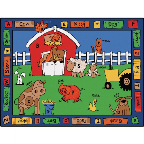 Alphabet Farm Carpet - 5'10" x 8'4" Rectangle