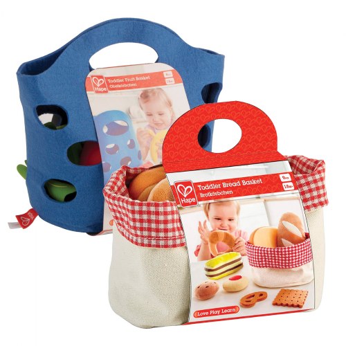 Toddler Felt Fruit & Bread Basket Set