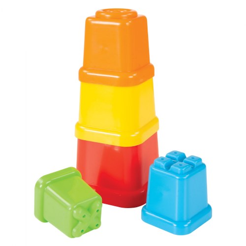 5 Piece Colorful Toddler Stacking Tower