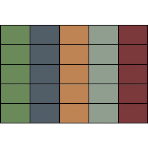 Natural Colors Seating Blocks Carpet - 8' x 12' Rectangle