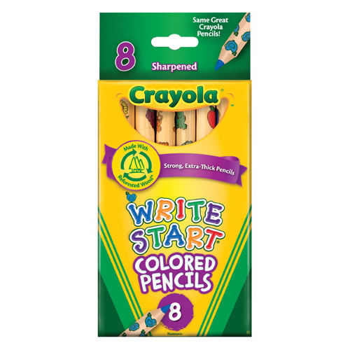 Crayola® 8-Pack Eco Friendly Write Start Colored Pencils