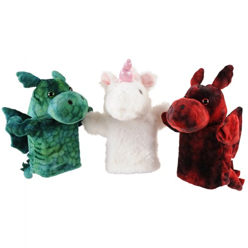 Soft Fabric Fantasy Hand Puppet Set for Dramatic Play and Interactive Reading