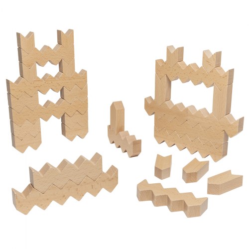 ZigZag Wooden Block Set - 30 Pieces