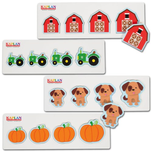 Size and Sequence Farm Puzzles - Set of 4