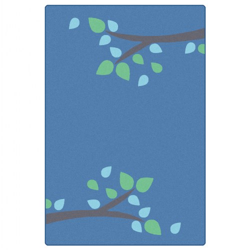 Branching Out Carpet - Blue - 4' x 6' Rectangle