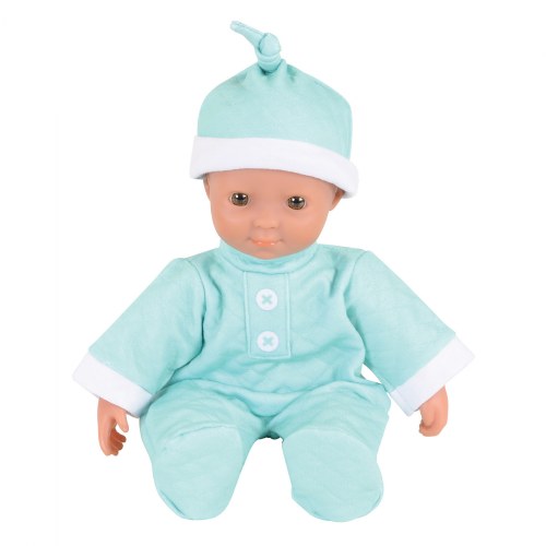 Soft Body 11" Baby Doll with Romper and Cap - Hispanic