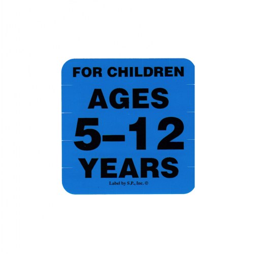 Ages 5 - 12 Years Label