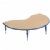 Main Image of Nature Color 48" x 72" Kidney Table with 15-24" Adjustable Legs - Blue