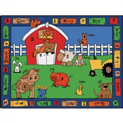 Image of Alphabet Farm Carpet - Rectangle