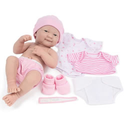Image of 14" La Newborn® Deluxe Layette Baby Doll Set - Pink