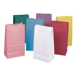 Image of Kraft Bags in Pastel Colors - 28 Bags