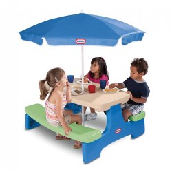 Image of Easy Store Picnic Table with Umbrella