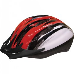 Image of Child's Sporty Bike Safety Helmet Size Medium - Red/Black