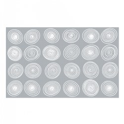 Image of Circles Rug - Gray/White - 7'6" x 12' Rectangle