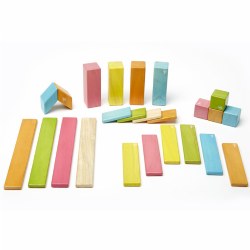 Image of Tegu Tints Magnetic Wooden Blocks - 24 Pieces
