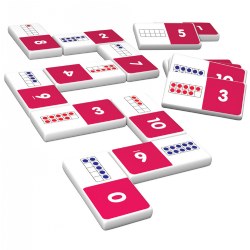 Image of Ten Frame Counting Skills Dominoes Game - 28 Dominoes