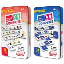 Image of Rhyming and Learning First Words Dominoes Game - 28 Dominoes