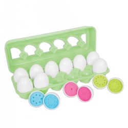 Image of Toddler Brightly Colored Count & Match Eggs