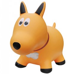 Image of Farm Hoppers® Inflatable Bouncing Yellow Dog