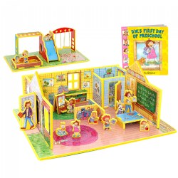 Image of D.W.'s First Day of Preschool 3D Puzzle - 3 in 1 - Book, Build, and Play