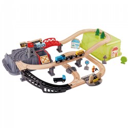 Image of Railway Bucket Builder Set with Train and Tracks