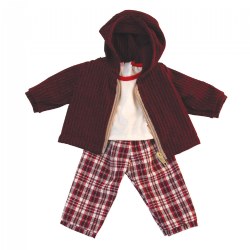 Image of 15" Boy Doll Clothes - Red Plaid 3 Piece Set