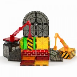 Image of Magna-Tiles® Builder Set with Crane - 32 Piece Set