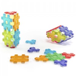 Image of Hashmag Polydron Magnetic Construction Set - 24 Pieces