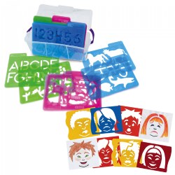 Image of Stencil Mill Set - ABCs, 123s, Animals, People & Emotions