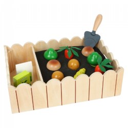 Image of Wooden Vegetable Garden Playset with Realistic Tools