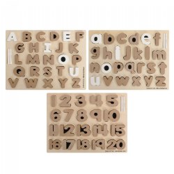 Image of Chalkboard-Based Alphabet & Number Puzzles