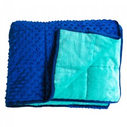 Image of 7lb Weighted Sensory Blanket - Blue & Green