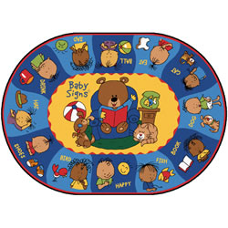 Image of Sign Say & Play™ Rug - 6'9" x 9'5" Oval