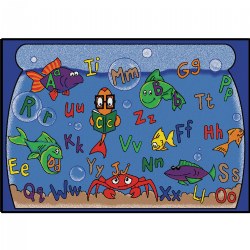 Image of Alphabet Aquarium Carpet - 4'5" x 5'10" Rectangle