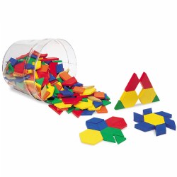 Image of Plastic Pattern Blocks - 250 Pieces