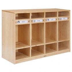Image of Premium Solid Maple 4-Section Toddler Locker