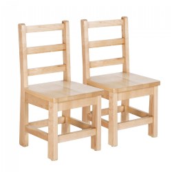 Image of Premium Solid Maple 12" Seat High Quality Chairs - Set of 2