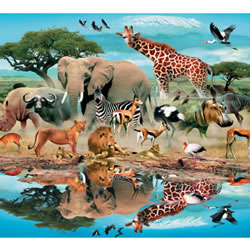 African Watering Hole 300 Piece Jigsaw Puzzle
