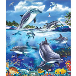 Dolphin Family 100 Piece Jigsaw Puzzle