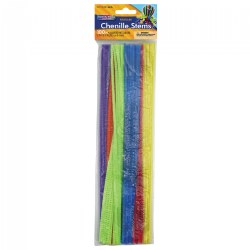 Image of Regular Chenille Stems 4mm x 12" - Hot Colors - 100 Pieces