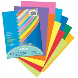 Image of Multi Color Cardstock 8.5" x 11" - 100 Sheets