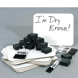 Image of Classroom Dry Erase Board Set 9"x12" - Set of 12