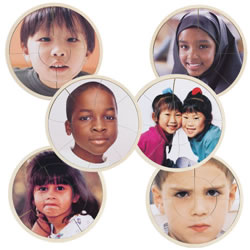 Children's Faces From Around the World Puzzles (Set of 6)