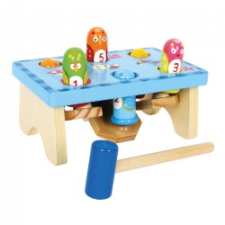 Image of Wooden Smack The Bird Playset with Hammer