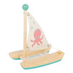 Image of Octopus Catamaran Wooden Water Toy