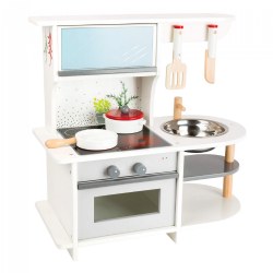 Image of Wooden Kitchen Playset with Removable Sink Basin