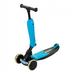 Image of Skootie 2-in-1 Ride-On and Scooter - Neon Blue