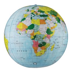 Image of 12" Political Inflatable Globe