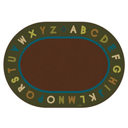 Image of Alphabet Circletime Rug - Nature Colors - Oval